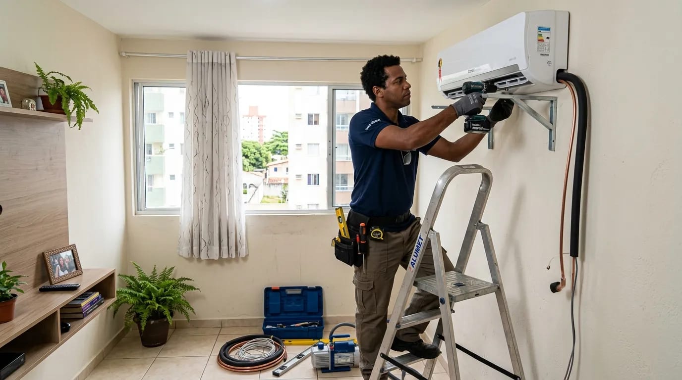 Instalação de ar-condicionado split em Contagem‑MG