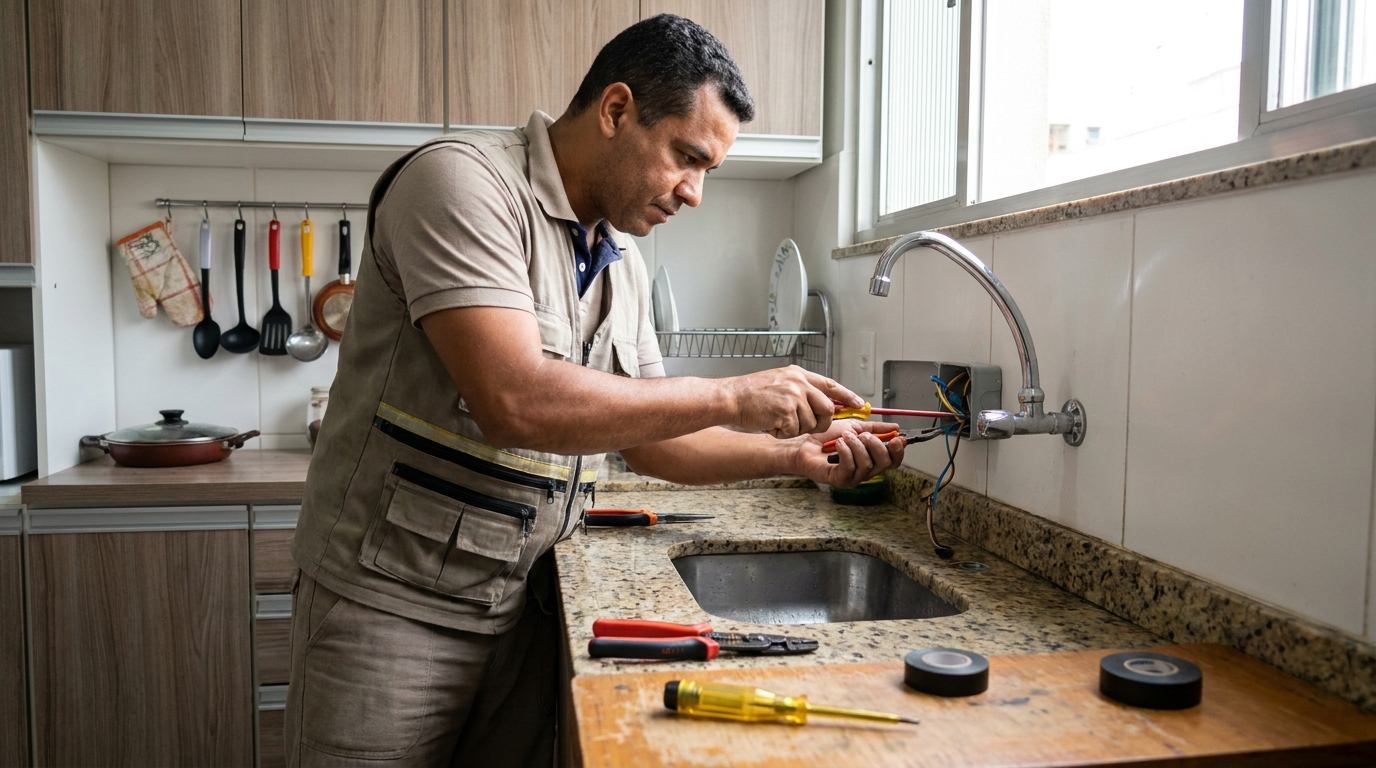 Instalação em Cozinha ou Área Gourmet no Arpoador, Contagem‑MG